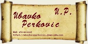 Ubavko Perković vizit kartica